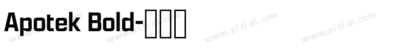 Apotek Bold字体转换